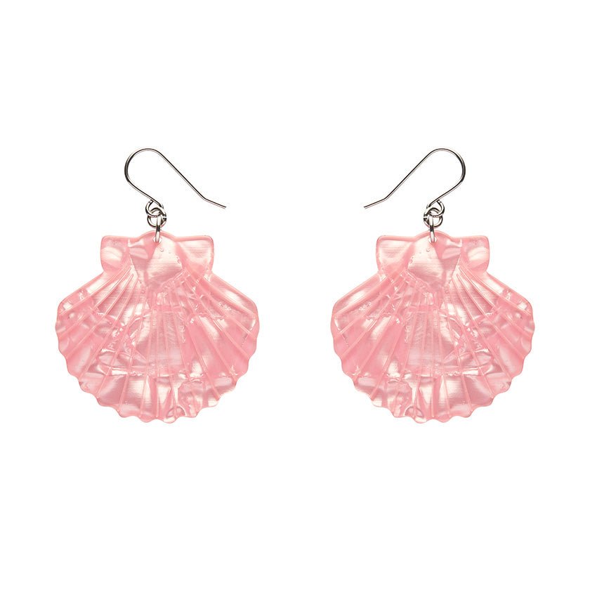 Sea Shell Drop Earrings - Pale Pink - Rockamilly - Jewellery - Vintage