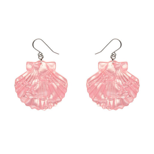 Sea Shell Drop Earrings - Pale Pink - Rockamilly - Jewellery - Vintage
