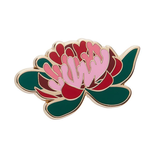 Seen from Afar Waratah Enamel Pin - Rockamilly - Jewellery - Vintage