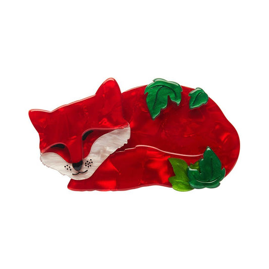 Snoozing Fox Brooch - Rockamilly - Jewellery - Vintage