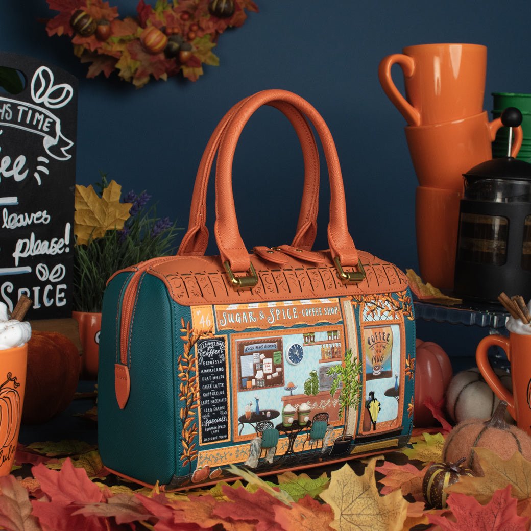 Sugar & Spice Coffee Shop - Speedy Bowler Bag - Rockamilly - Bags & Purses - Vintage