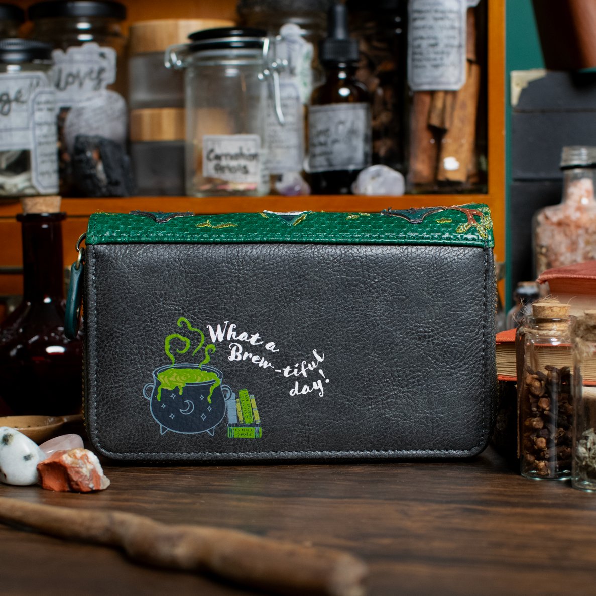 The Witches Pantry Medium Zip Around Wallet - Rockamilly - Bags & Purses - Vintage