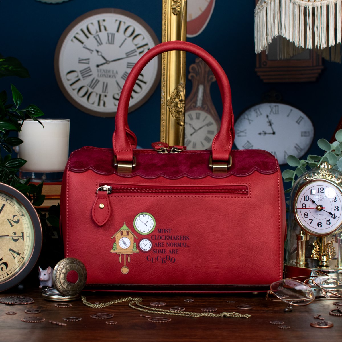 Tick Tock Clock Shop Speedy Bowler Bag - Rockamilly - Bags & Purses - Vintage