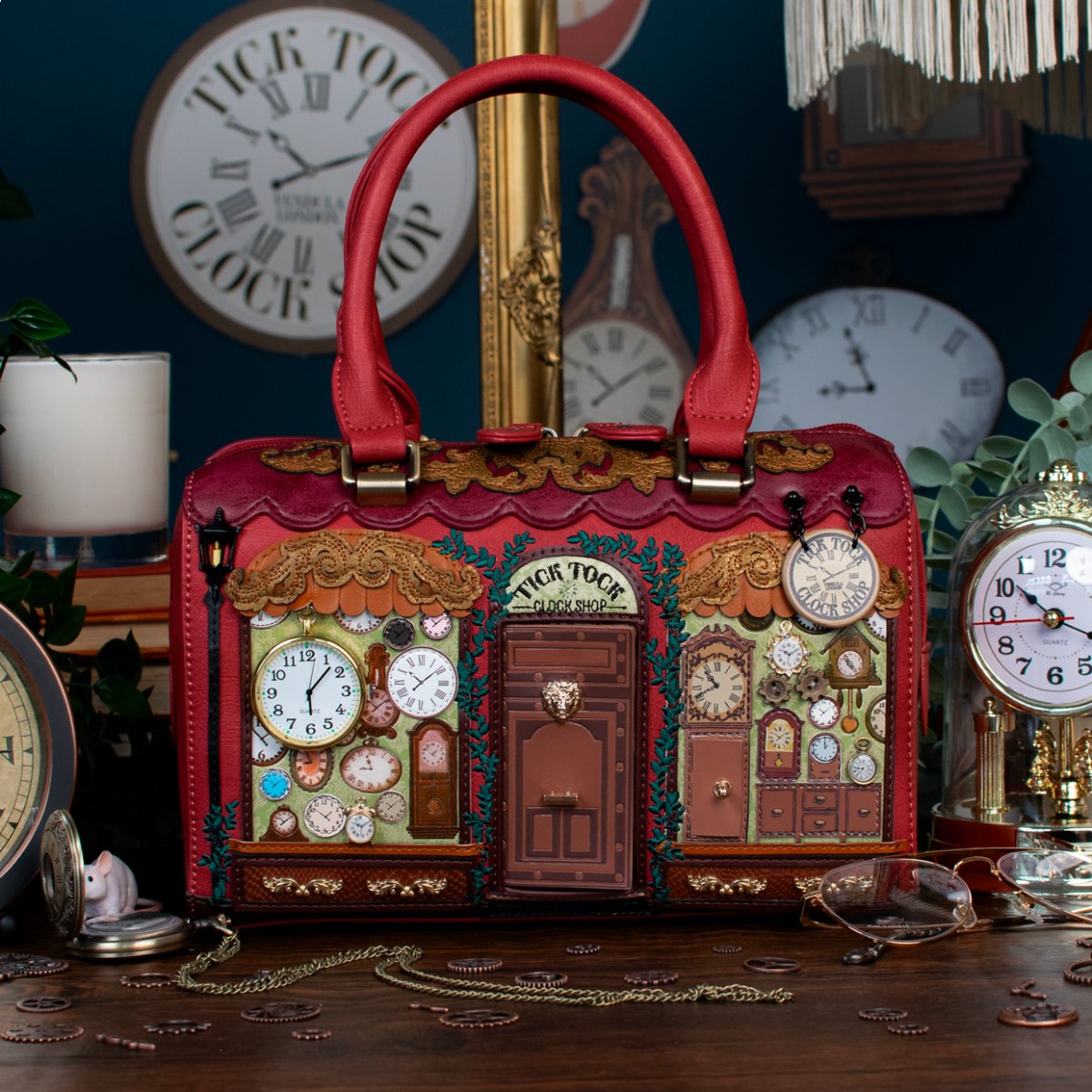 Tick Tock Clock Shop Speedy Bowler Bag - Rockamilly - Bags & Purses - Vintage