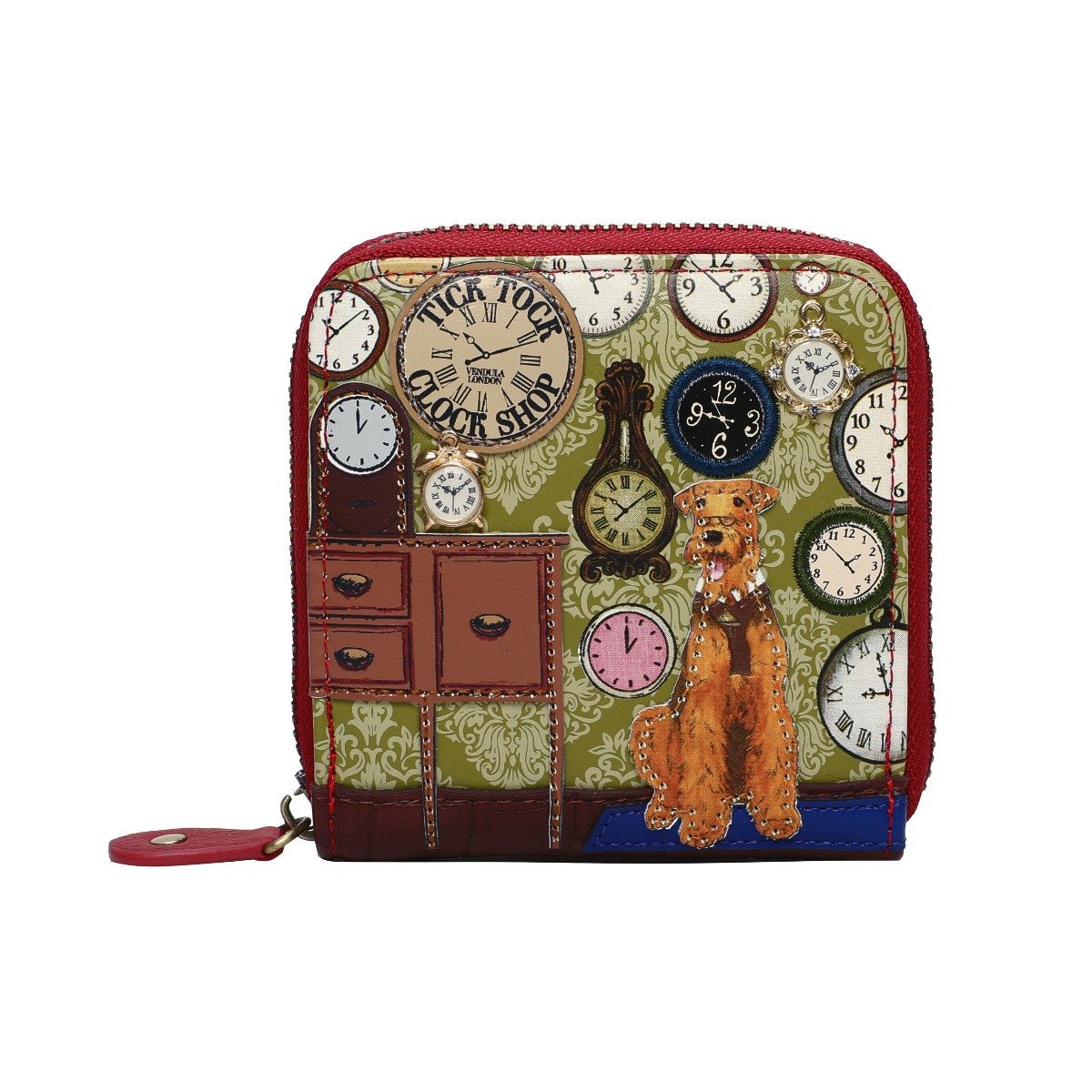 Tick Tock Clock Shop Square Wallet - Rockamilly - Bags & Purses - Vintage