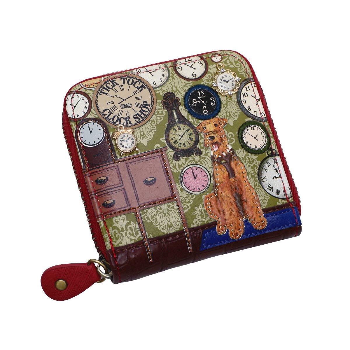 Tick Tock Clock Shop Square Wallet - Rockamilly - Bags & Purses - Vintage