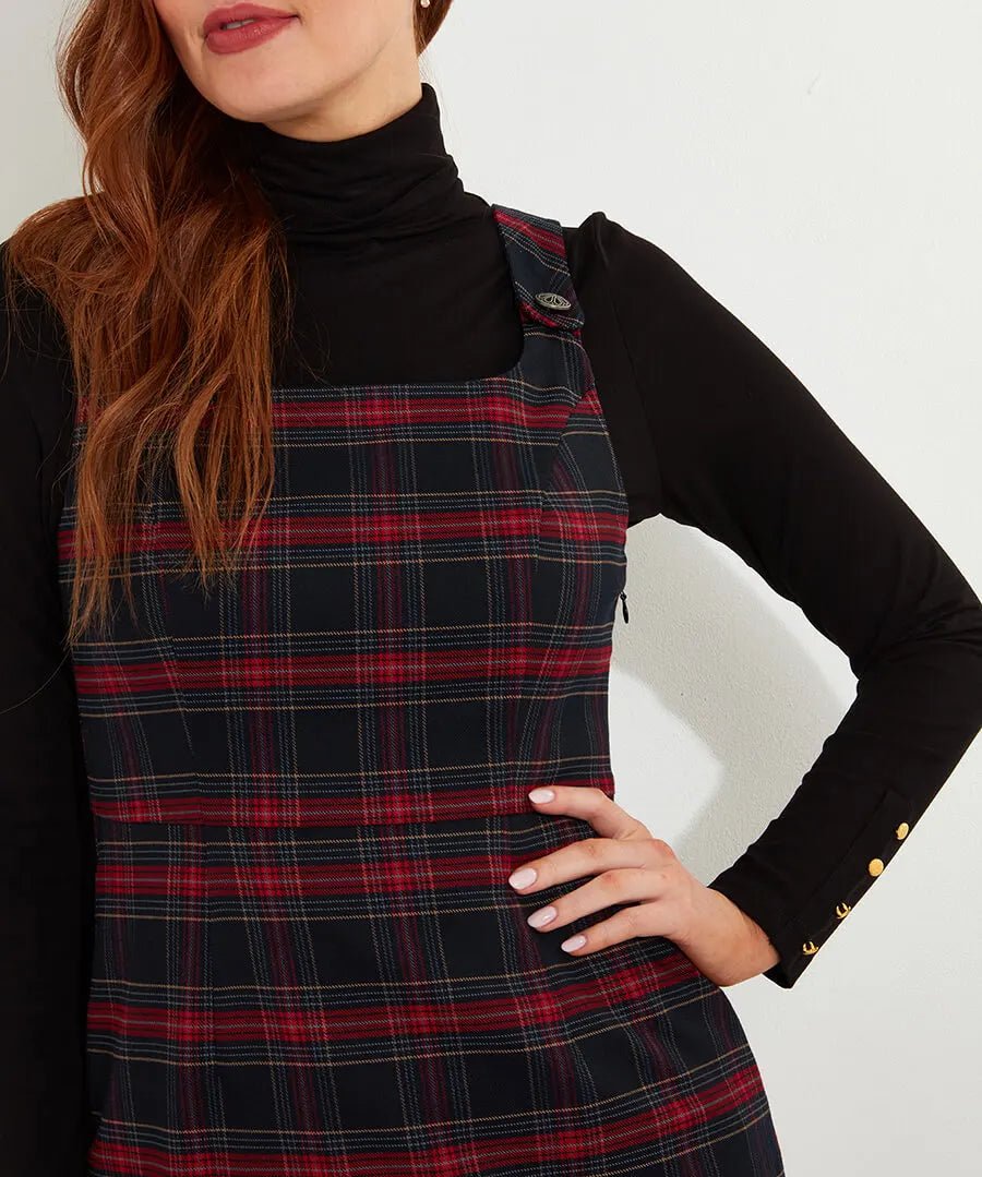 Trudy Check Pinafore Dress - Rockamilly - Dresses - Vintage