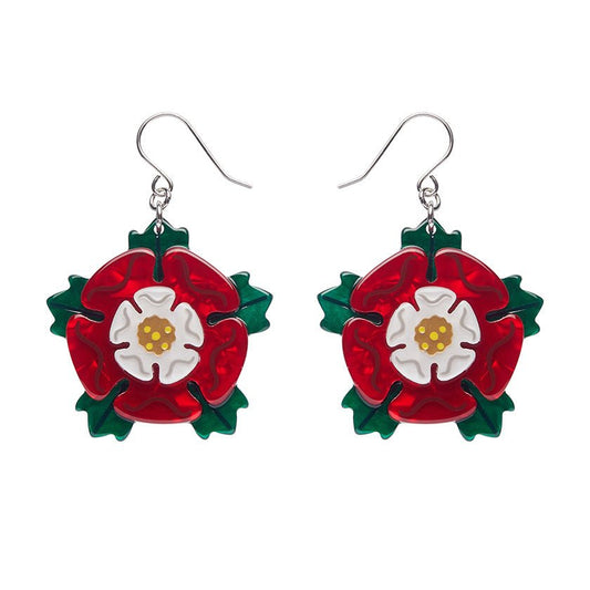 Tudor Rose Drop Earrings - Rockamilly - Jewellery - Vintage