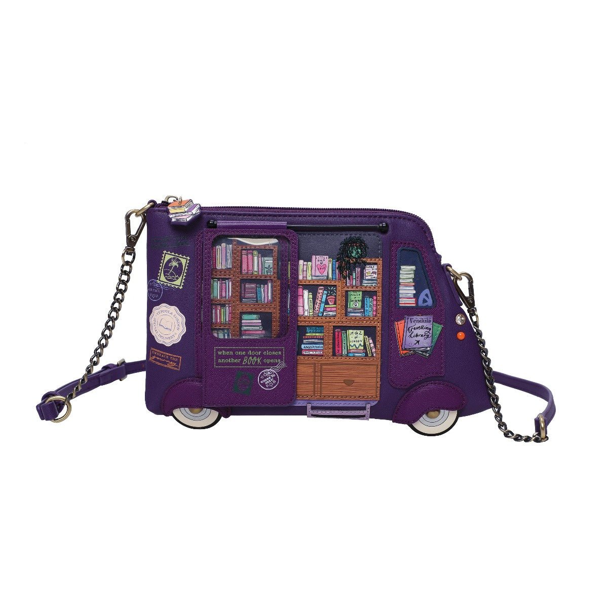 Vendula Travelling Library Truck Crossbody Bag - Rockamilly - Bags & Purses - Vintage