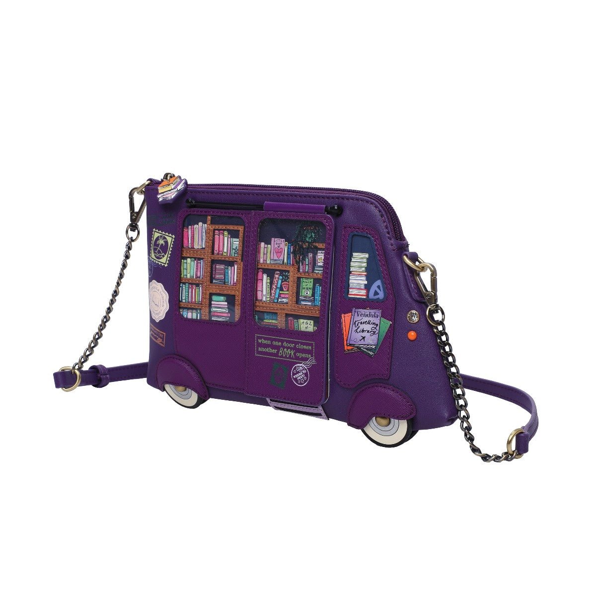 Vendula Travelling Library Truck Crossbody Bag - Rockamilly - Bags & Purses - Vintage