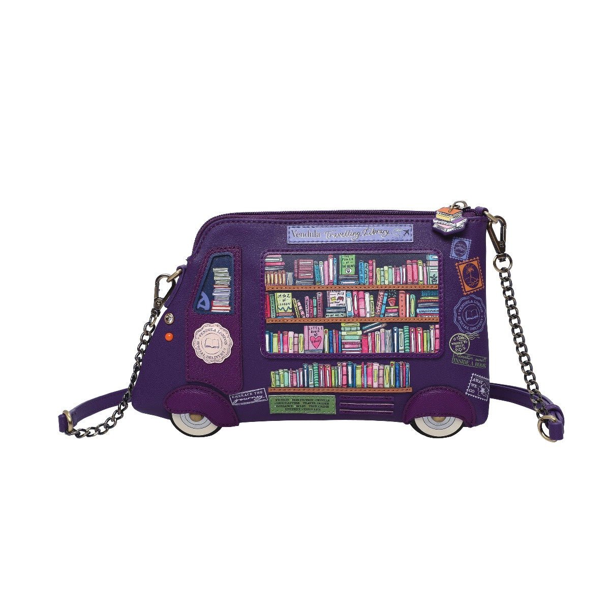 Vendula Travelling Library Truck Crossbody Bag - Rockamilly - Bags & Purses - Vintage