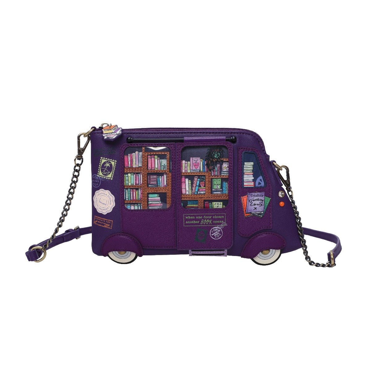 Vendula Travelling Library Truck Crossbody Bag - Rockamilly - Bags & Purses - Vintage