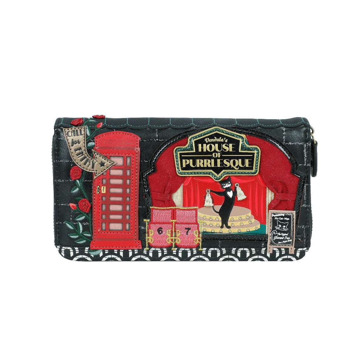 Vendula's Purrlesque Club - Large Ziparound Wallet - Rockamilly - Bags & Purses - Vintage