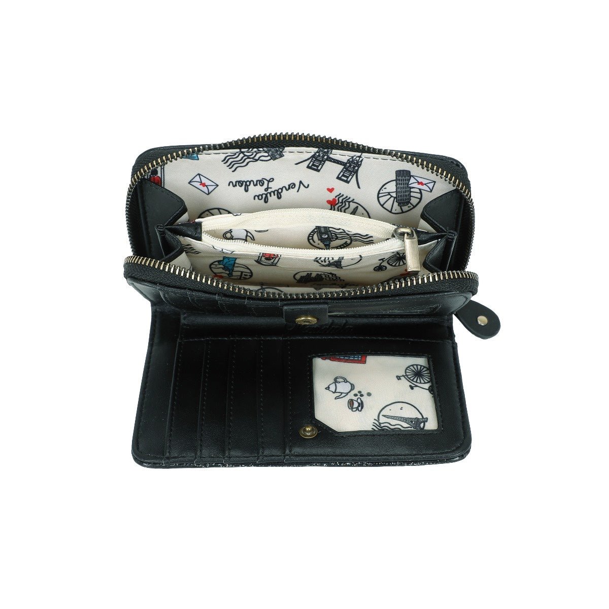 Vendula's Purrlesque Club - Medium Ziparound Wallet - Rockamilly - Bags & Purses - Vintage