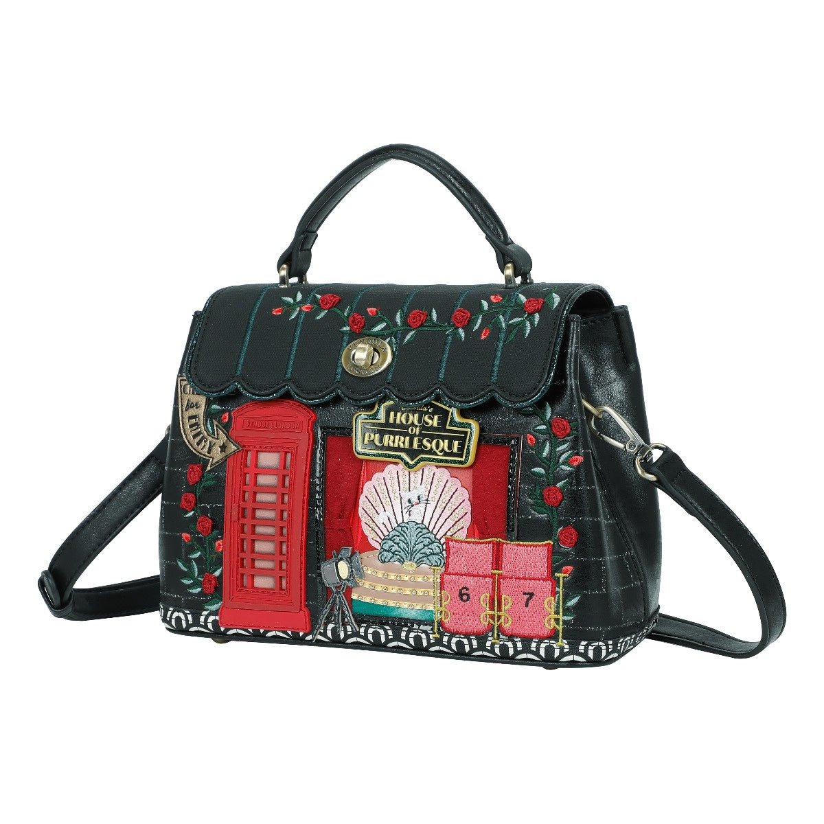 Vendula's Purrlesque Club - Mini Grace Bag - Rockamilly - Bags & Purses - Vintage