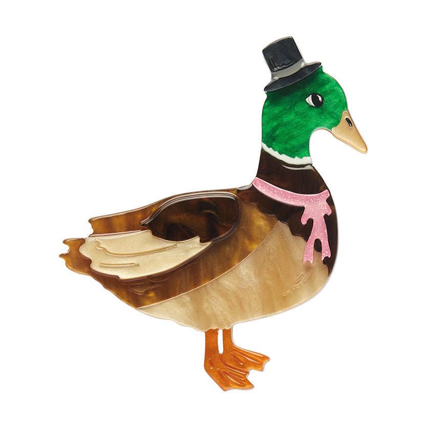 Well - Dressed Duck Brooch - Rockamilly - Jewellery - Vintage