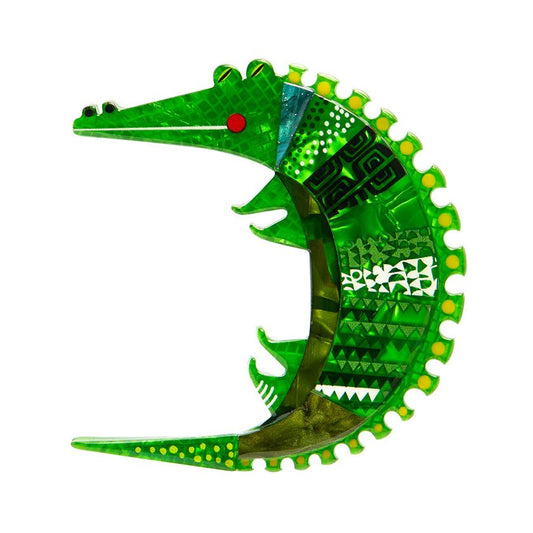A Crocodile Named Growl Brooch - Rockamilly-Jewellery-Vintage
