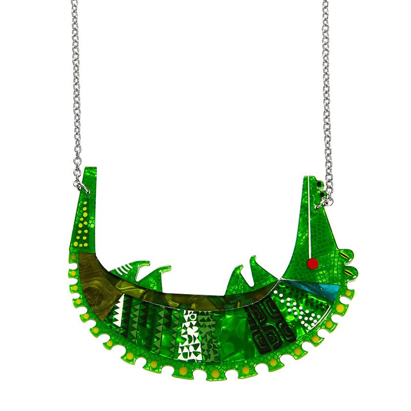 A Crocodile Named Growl Necklace - Rockamilly-Jewellery-Vintage
