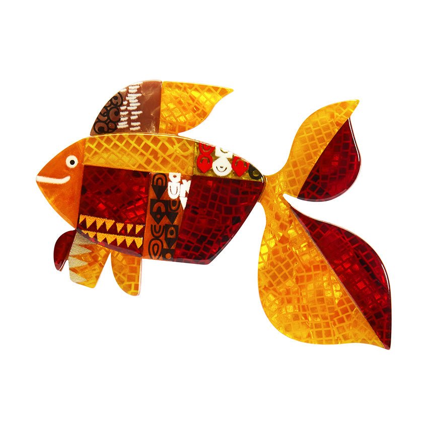 A Goldfish Named Silence Brooch - Rockamilly-Jewellery-Vintage
