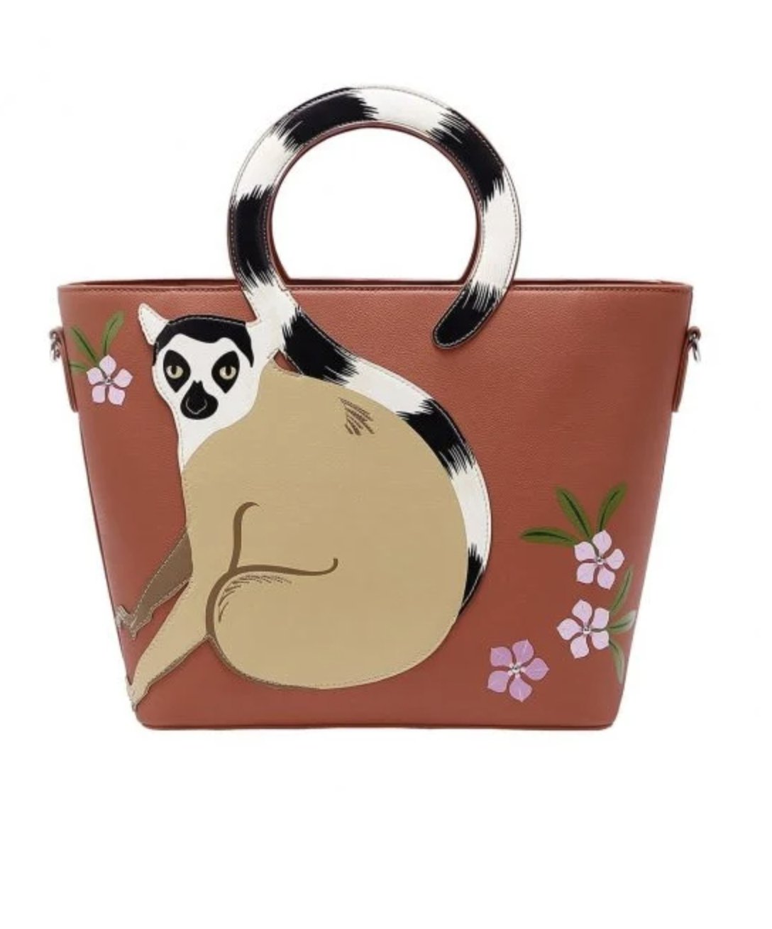 Animal Park - Lemur Cut Out Handle Tote Bag - Rockamilly-Bags & Purses-Vintage