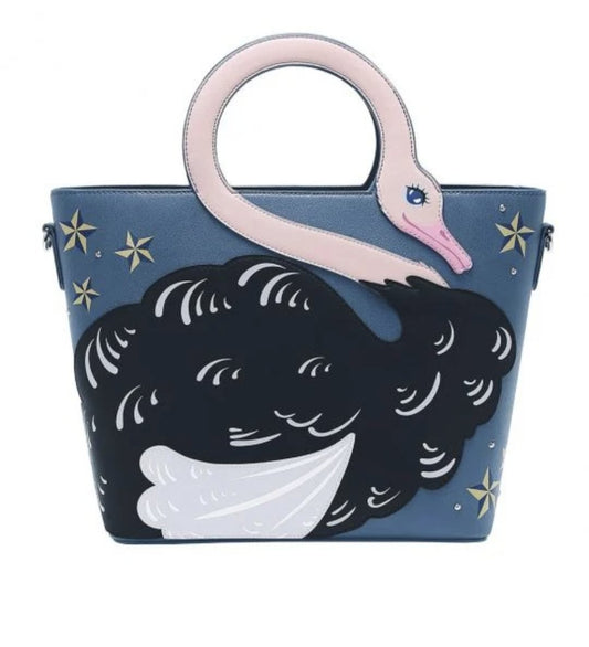 Animal Park - Ostrich Cut Out Handle Tote Bag - Rockamilly-Bags & Purses-Vintage