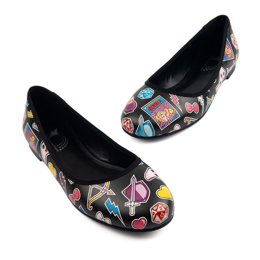 Ballet Flats - Geek Girl - Rockamilly-Shoes-Vintage