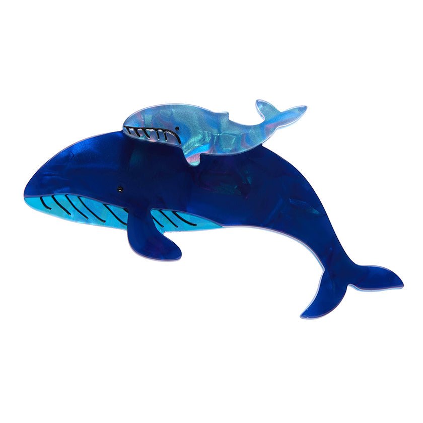 Benevolent Behemoths Blue Whale Brooch - Rockamilly-Jewellery-Vintage