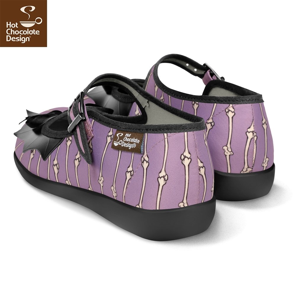 Betty Bones Mary Janes Flats - Rockamilly-Shoes-Vintage