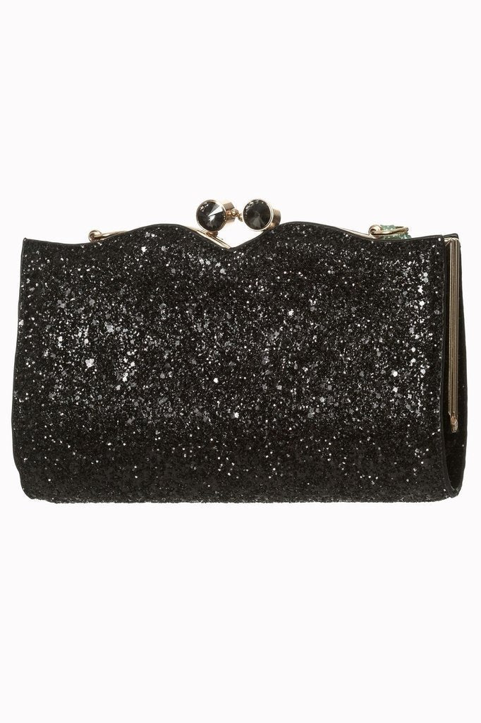 Black Glitter Dorothy Bag - Rockamilly-Bags & Purses-Vintage