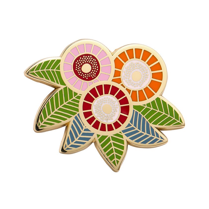 Brilliant Blossoms Flowering Gum Enamel Pin - Rockamilly-Jewellery-Vintage