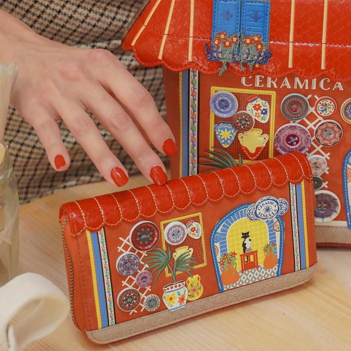 Ceramica Vendula Large Ziparound Wallet - Rockamilly-Bags & Purses-Vintage