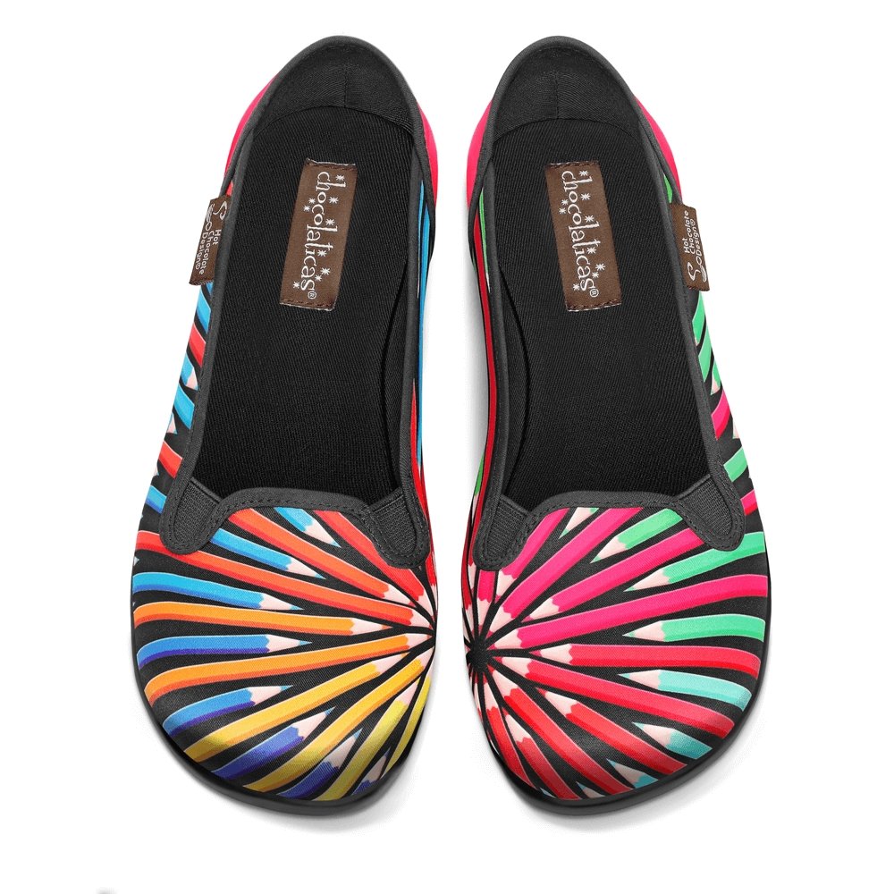 Chocolaticas® Colorama Women's Slip-On - Rockamilly-Shoes-Vintage