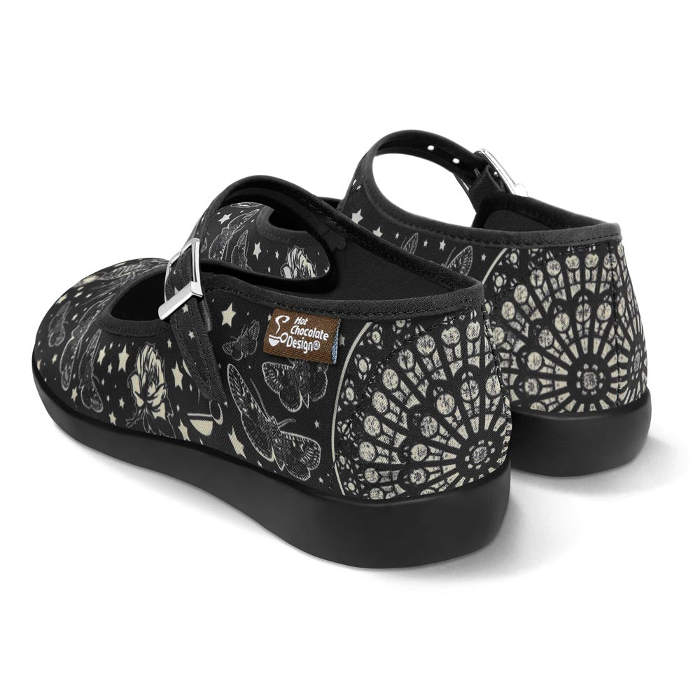 Chocolaticas® Fallen Angels 2 Women's Mary Jane Flat Shoes - Rockamilly-Shoes-Vintage