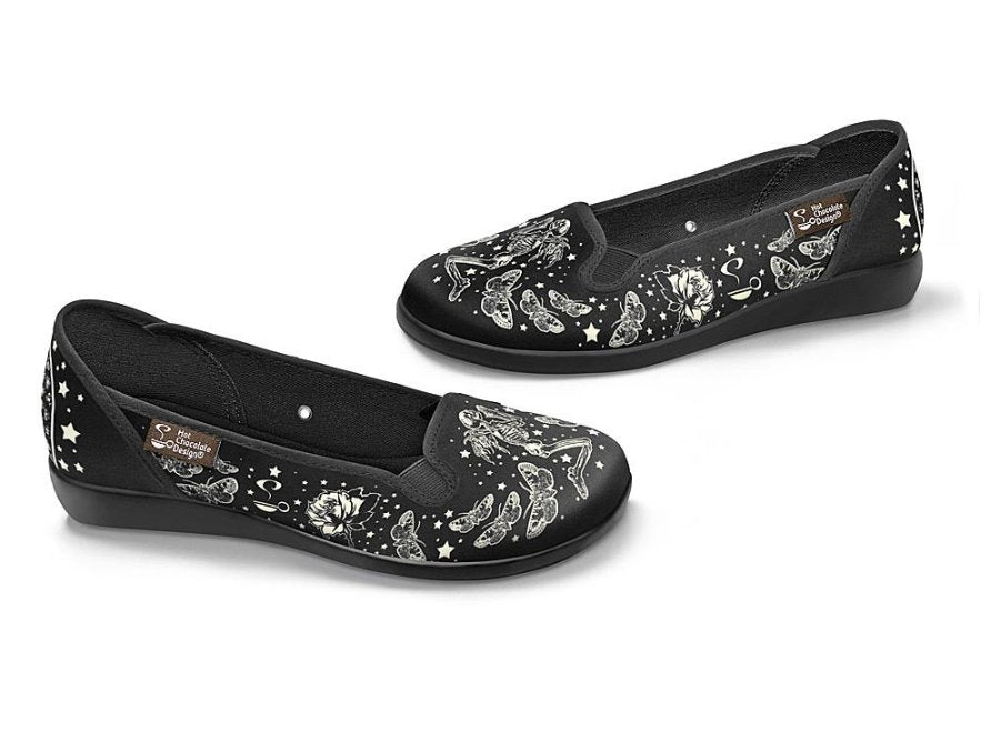 Chocolaticas® Fallen Angels Slip On Shoes - Rockamilly-Shoes-Vintage