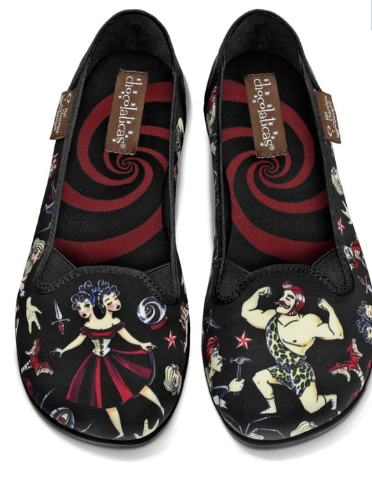 Chocolaticas® Freak Show Slip On Shoes - Rockamilly-Shoes-Vintage