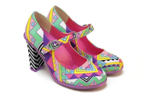 Chocolaticas® Geometric High Heels - Rockamilly-Shoes-Vintage