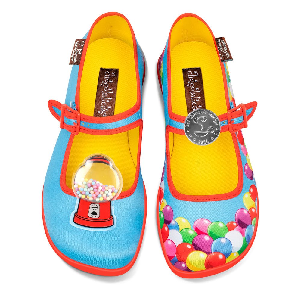 Chocolaticas® Gum Ball Mary Jane Flats - Rockamilly-Shoes-Vintage