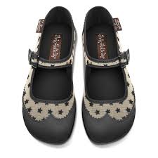 Chocolaticas® Havana Stars Women's Mary Jane Flat Shoes - Rockamilly-Shoes-Vintage