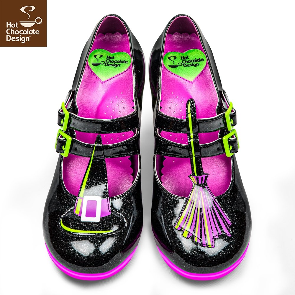 Chocolaticas® Hocus Pocus Mid Heels - Rockamilly-Shoes-Vintage