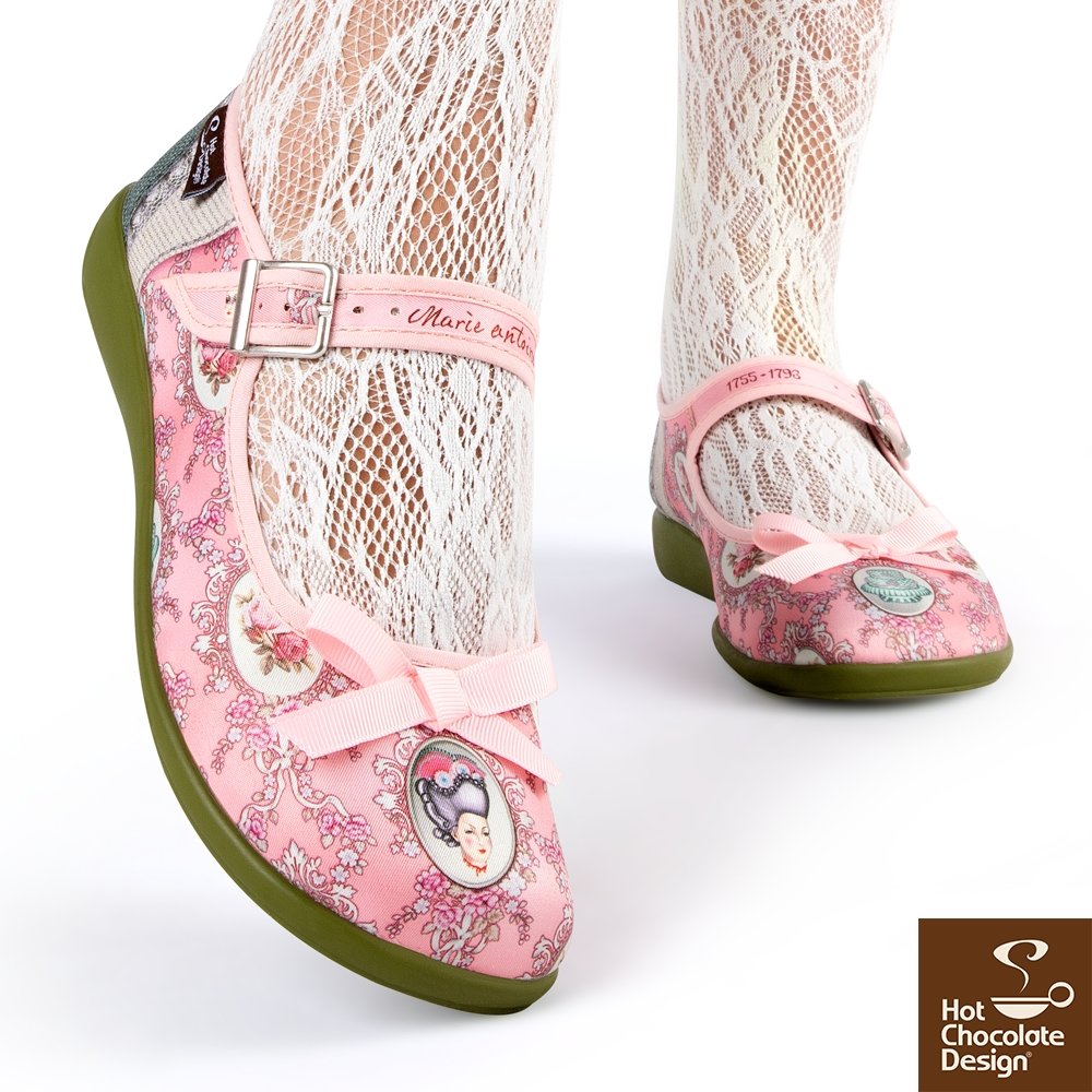Chocolaticas® Marie Antoinette Mary Jane Flats - Rockamilly-Shoes-Vintage
