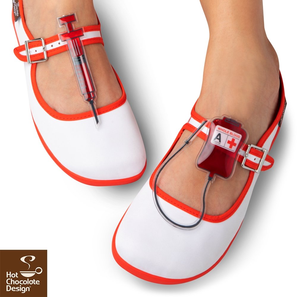 Chocolaticas® Nurse Mary Jane Flats - Rockamilly-Shoes-Vintage