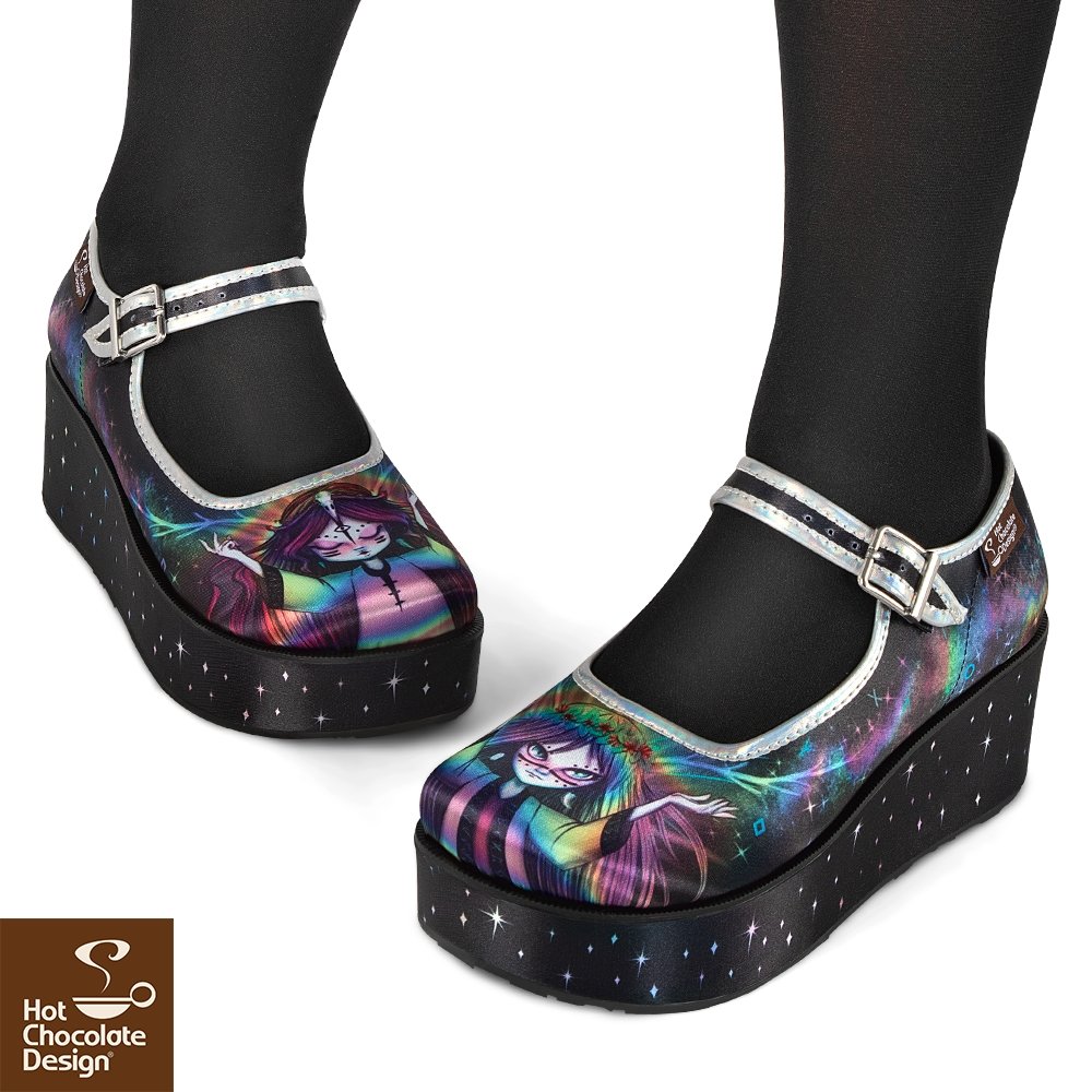 Chocolaticas® Pagan Spirit Mary Jane Platform - Rockamilly-Shoes-Vintage