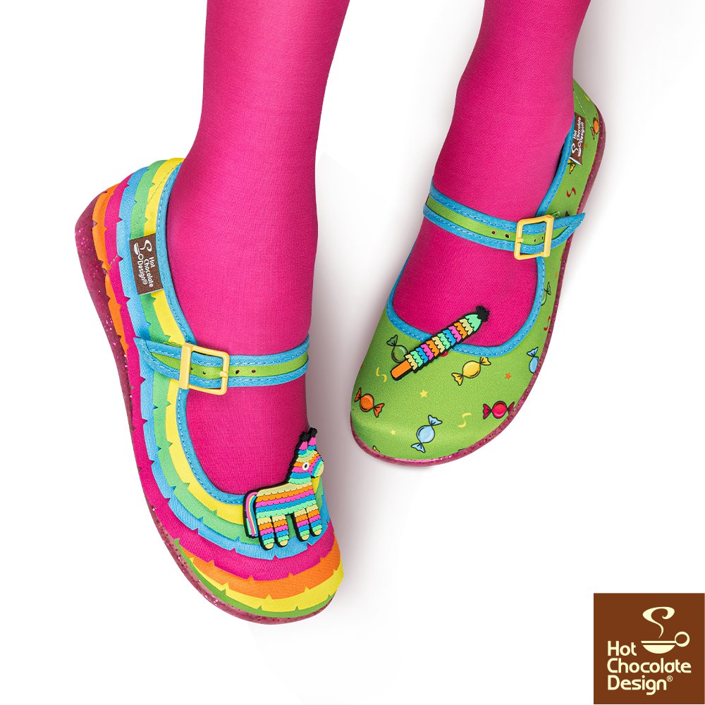 Chocolaticas® Piñata Mary Jane Flats - Rockamilly-Shoes-Vintage