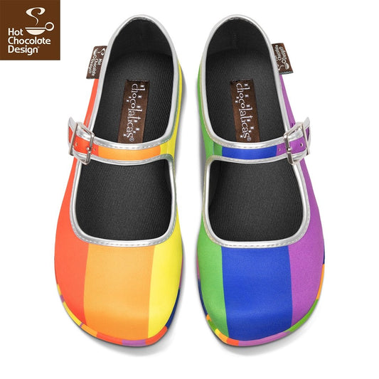 Chocolaticas® Pride Mary Jane Flats - Rockamilly-Shoes-Vintage