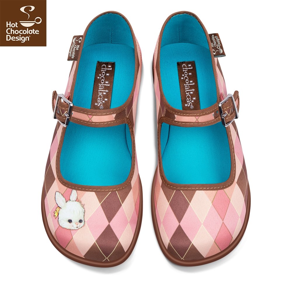 Chocolaticas® Rombo Rabbit Mary Jane Flats - Rockamilly-Shoes-Vintage