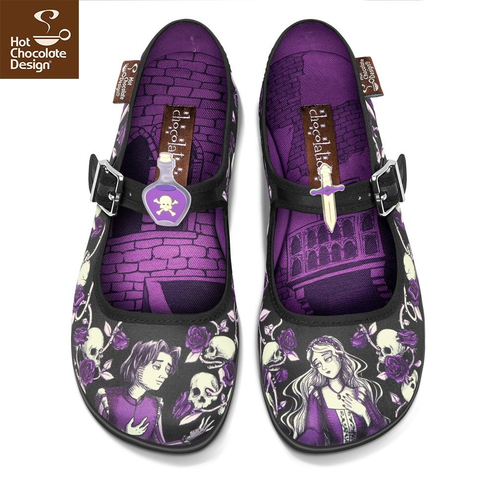 Chocolaticas® Romeo & Juliette Mary Jane Flats - Rockamilly-Shoes-Vintage