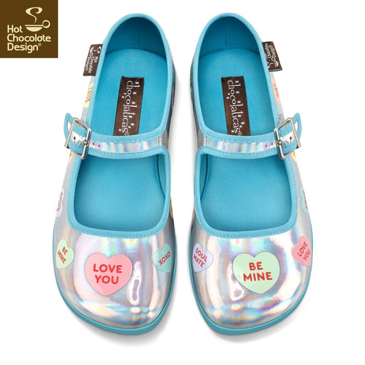 Chocolaticas® Sweet Heart Mary Jane Flats - Rockamilly-Shoes-Vintage