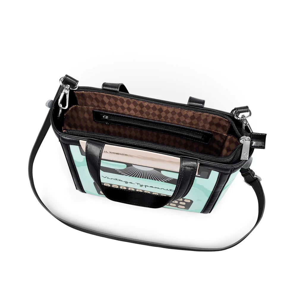 Chocolaticas® Typewriter Mini Tote Bag - Rockamilly-Bags & Purses-Vintage