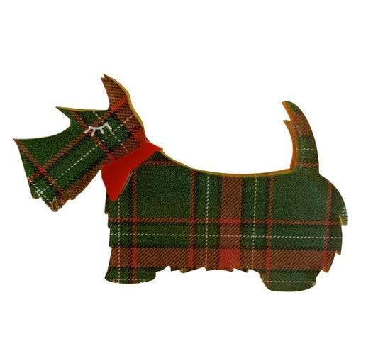 Christmas Scotty Brooch - Rockamilly-Jewellery-Vintage