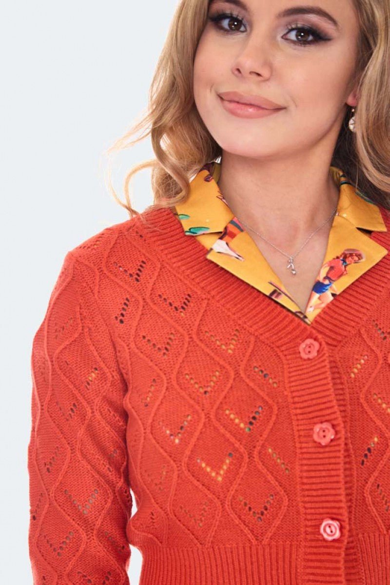 Rust hotsell knit cardigan